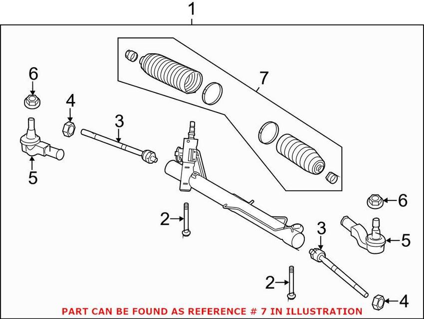 Land Rover Steering Rack Boot Kit LR002682